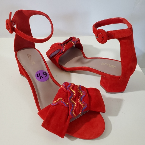 Diane Von Furstenberg Shoes - NEW Diane Von Furstenberg Red Ankle Strap Shoes